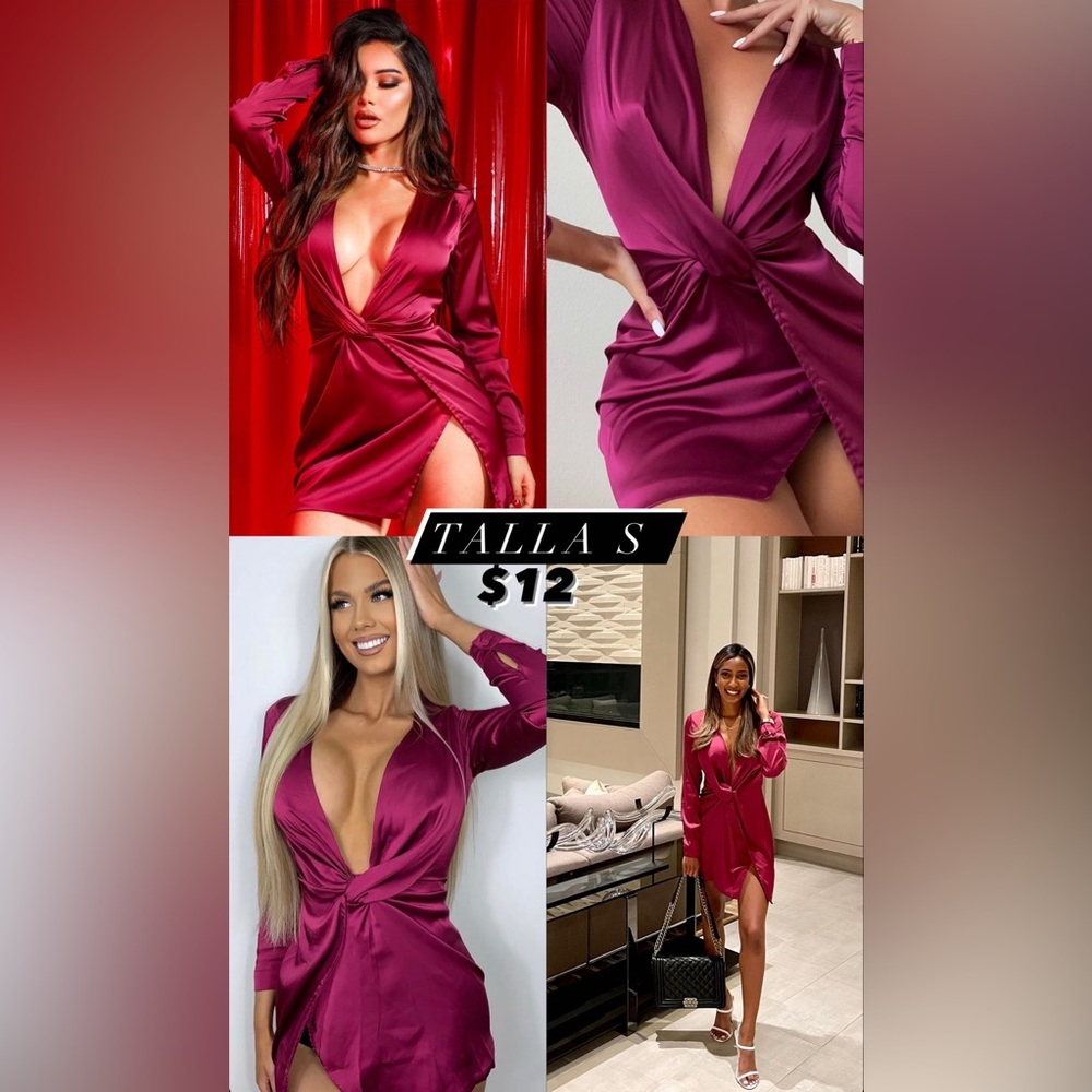 Burgundy dress